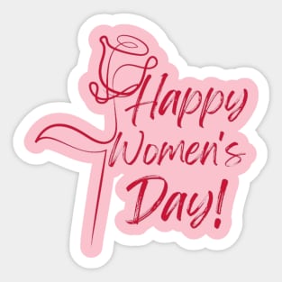 Happy Women's Day March 8 Sticker